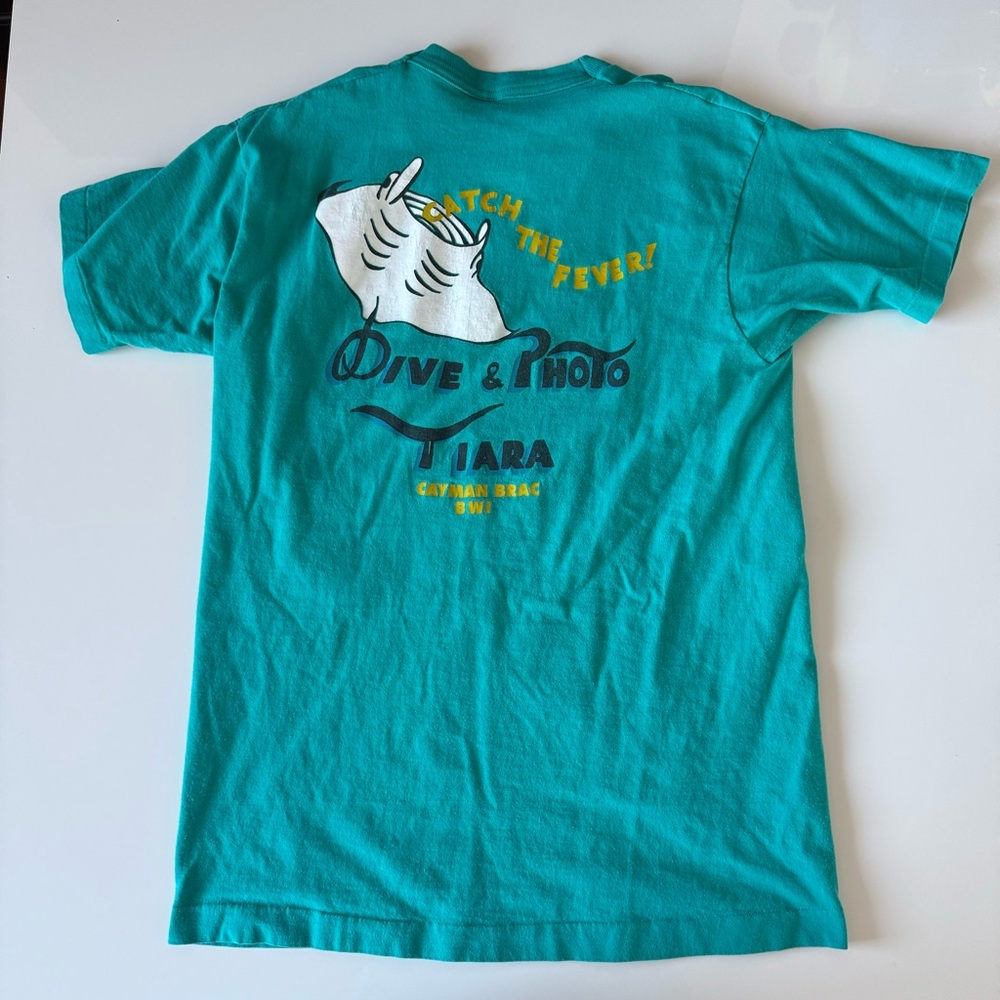 Vintage 90s Cayman Islands T-Shirt Mens Large Stingray Single Stitch USA Tee
